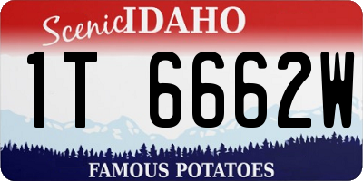 ID license plate 1T6662W