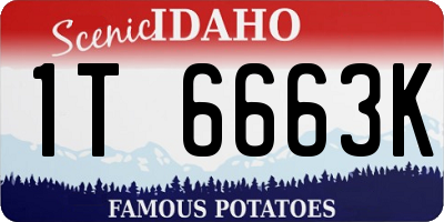 ID license plate 1T6663K