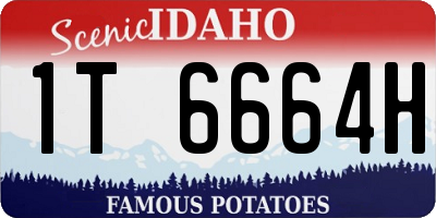 ID license plate 1T6664H