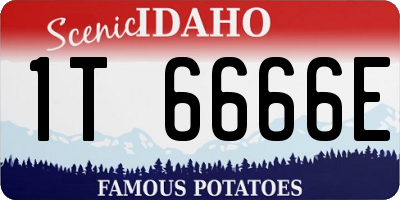 ID license plate 1T6666E