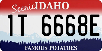 ID license plate 1T6668E