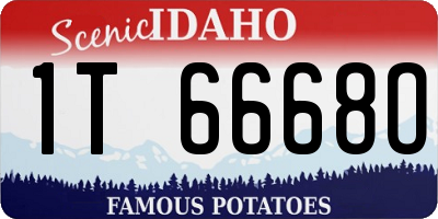 ID license plate 1T6668O
