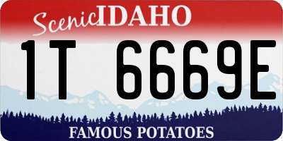 ID license plate 1T6669E