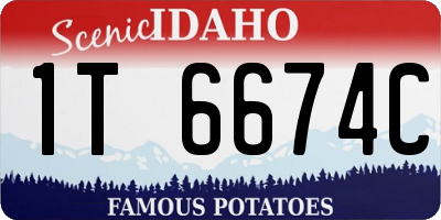 ID license plate 1T6674C