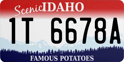 ID license plate 1T6678A