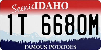ID license plate 1T6680M