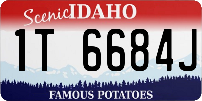 ID license plate 1T6684J