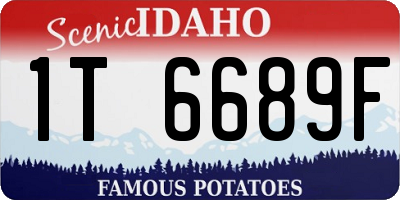 ID license plate 1T6689F