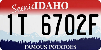 ID license plate 1T6702F