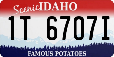 ID license plate 1T6707I