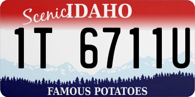 ID license plate 1T6711U