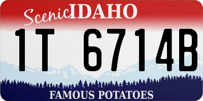 ID license plate 1T6714B