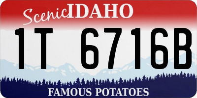 ID license plate 1T6716B