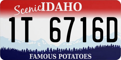 ID license plate 1T6716D