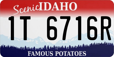 ID license plate 1T6716R
