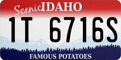 ID license plate 1T6716S