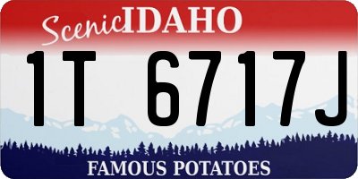 ID license plate 1T6717J