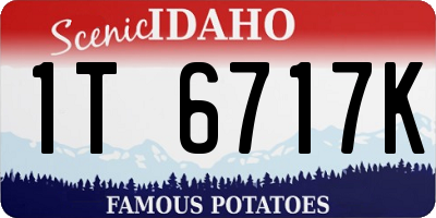 ID license plate 1T6717K