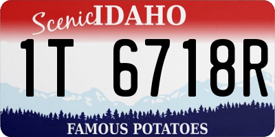 ID license plate 1T6718R