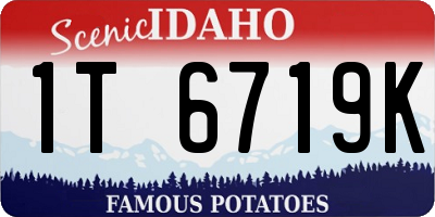 ID license plate 1T6719K