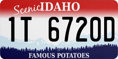 ID license plate 1T6720D