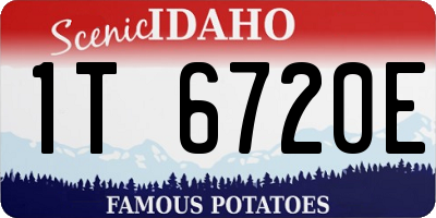 ID license plate 1T6720E