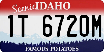 ID license plate 1T6720M