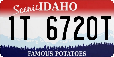 ID license plate 1T6720T