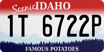 ID license plate 1T6722P