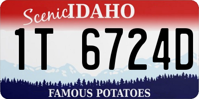 ID license plate 1T6724D
