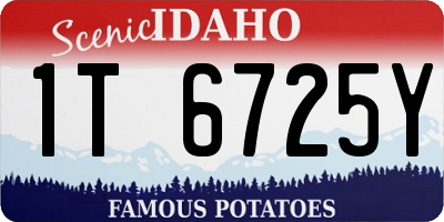 ID license plate 1T6725Y