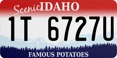 ID license plate 1T6727U