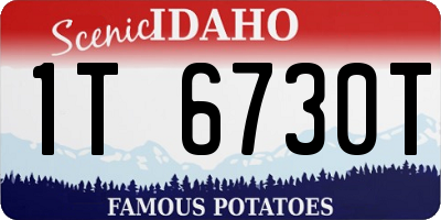 ID license plate 1T6730T