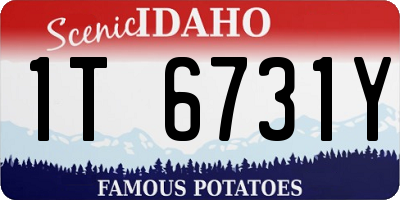 ID license plate 1T6731Y