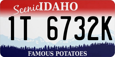 ID license plate 1T6732K