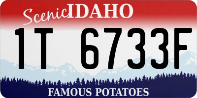 ID license plate 1T6733F