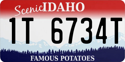 ID license plate 1T6734T