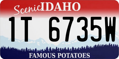 ID license plate 1T6735W