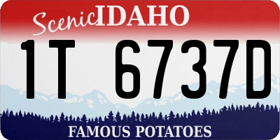 ID license plate 1T6737D
