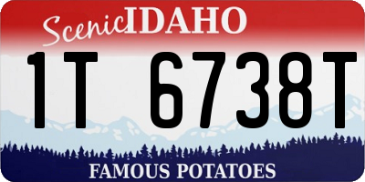 ID license plate 1T6738T