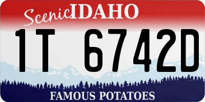 ID license plate 1T6742D