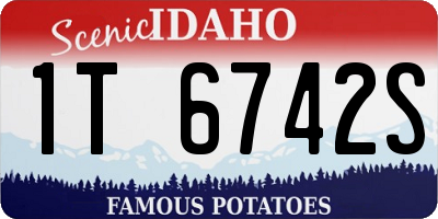 ID license plate 1T6742S