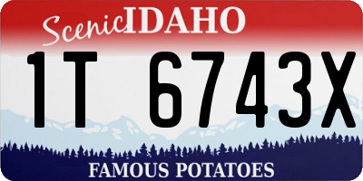 ID license plate 1T6743X