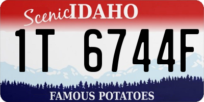 ID license plate 1T6744F