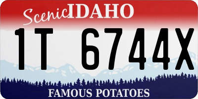ID license plate 1T6744X