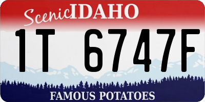 ID license plate 1T6747F