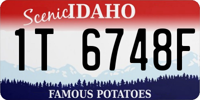 ID license plate 1T6748F