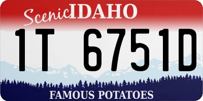 ID license plate 1T6751D