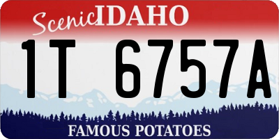 ID license plate 1T6757A