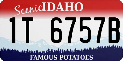 ID license plate 1T6757B